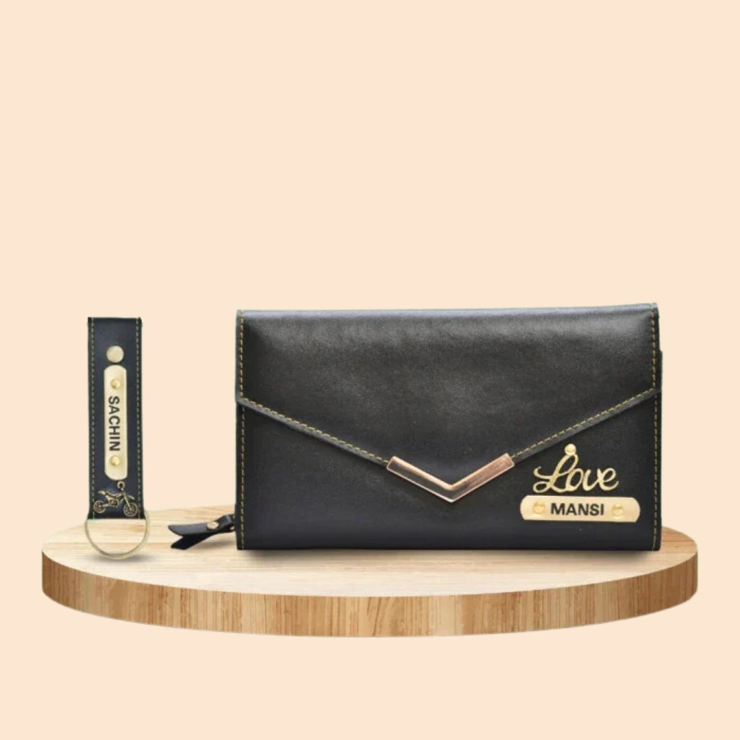 Personalized Gift Combo For Women (Wallet + Keychain)