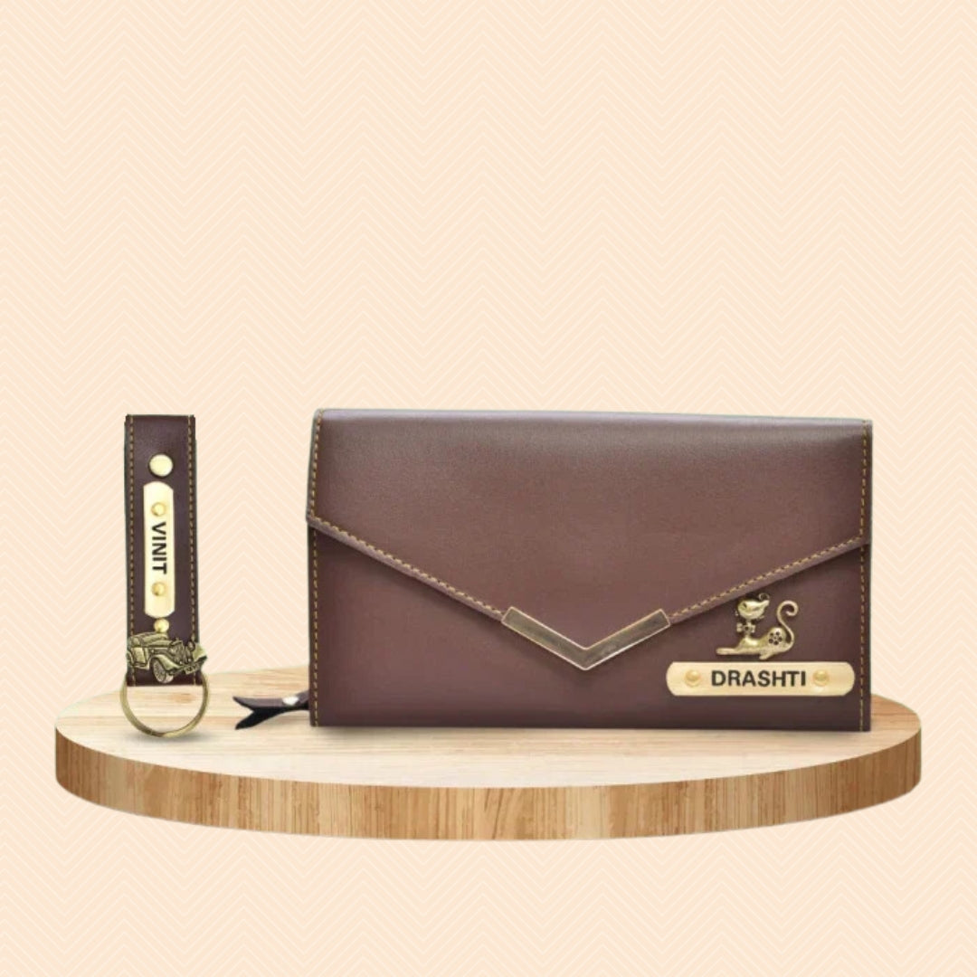 Personalized Gift Combo For Women (Wallet + Keychain)