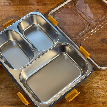 3 Compartment Stainless Steel Bento Lunch Box