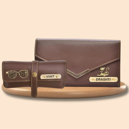 Personalized Gift Combo For Women (Wallet & Eye-ware Case)